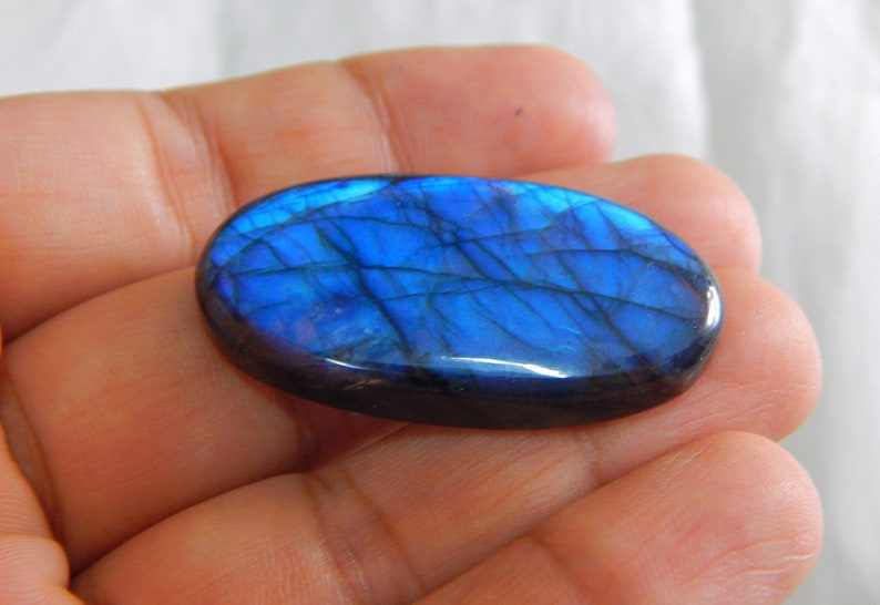 Labradorite AAA++ Blue Cabochon Oval Shape 44X21X7 Use For All Type Jewellery Labradorite Gemstone Best Quality