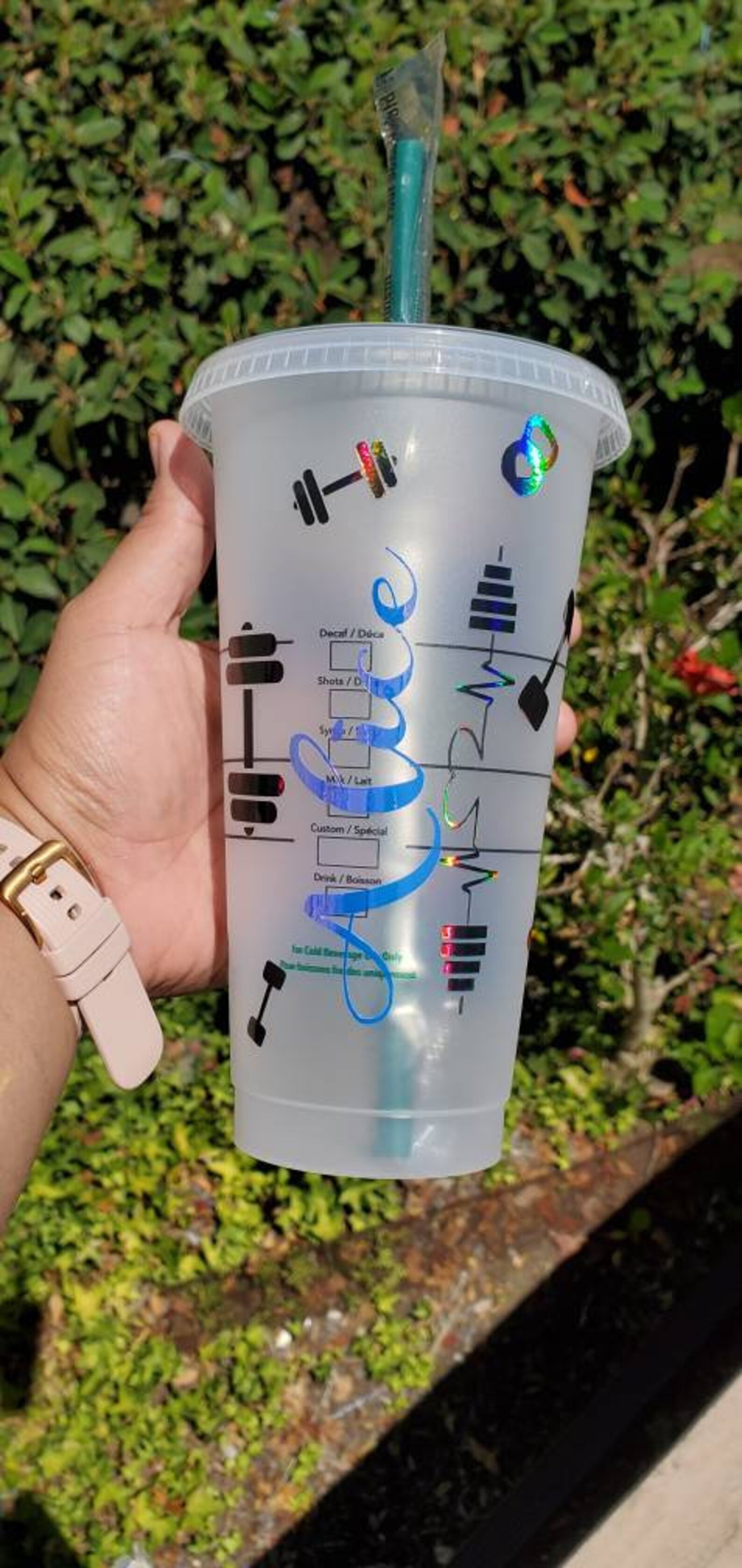 Workout Starbucks Cup/ Workout Cup/ Personalized Cup/Drinking Etsy