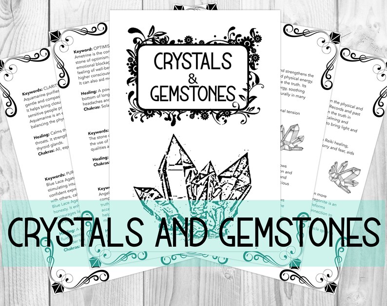 Crystals &amp; Gemstones PDF for Spells and Witch Kits Beautifully Designed ...