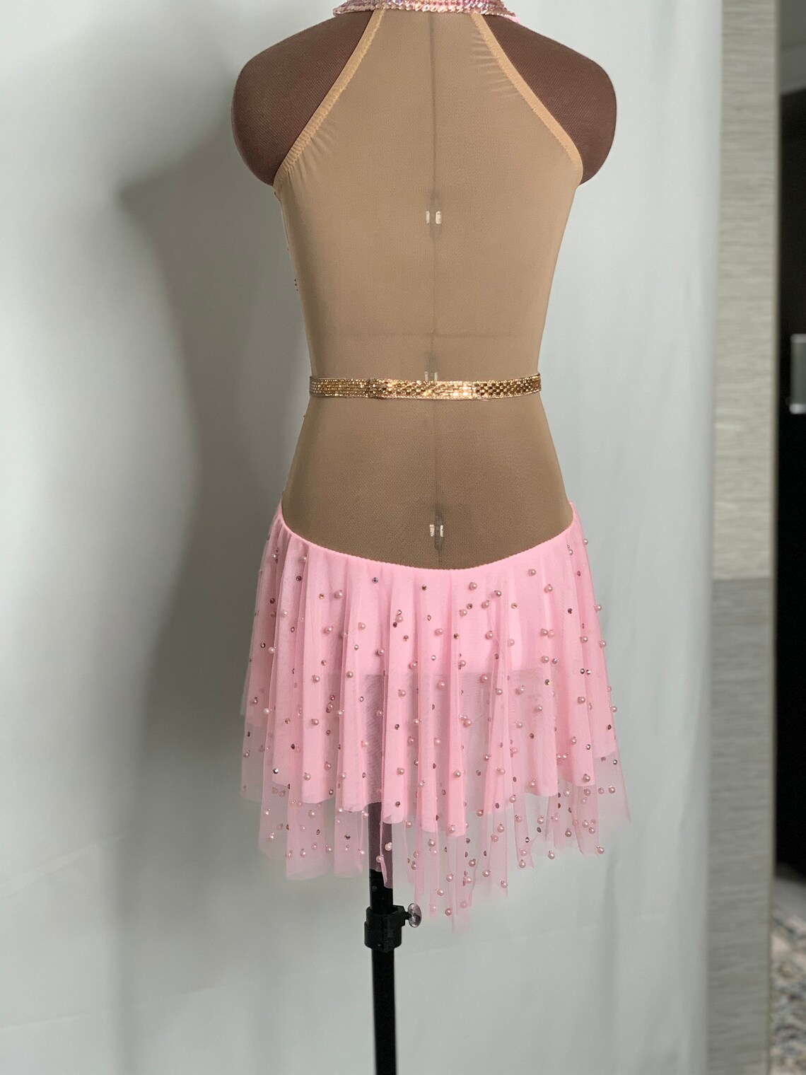 Figure skating competition dress pink figure skating dress Etsy