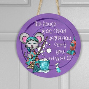 Bienvenido, Cita divertida, Limpio, Ratón, Lindo, Sublimación, Digital, PNG, Diseño, Descargar, Colgador de puerta, Decoración, Centro de corona, Redondo, Decoración