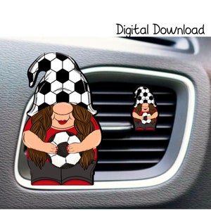 Kabouter, meisje, sport, voetbal, oorbelontwerp, digitaal ontwerp, nachtlampje, sublimatie, png, digitale download, bestseller, nieuwtje, moeder, schattig