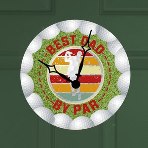 Golf, Papá, Reloj, Pelota de golf, Putting Green, Mejor papá por par, Sublimación, Diseño, PNG, Descargar, Día del padre, Regalo, Llavero, Posavasos para coche