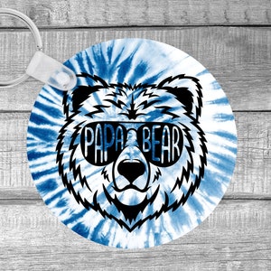 Sous-verre de voiture, conception, PNG, papa ours, tie-dye, papa, drôle, sublimation, téléchargement uniquement, citation, breloque pour voiture, porte-clé,