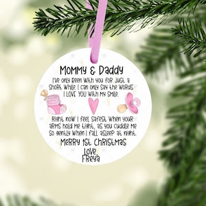 Baby, First Christmas, Girl, Boy, PNG, Digital, Design, Sublimation, Download, Christmas, Ornament, Decoration, Gift, Round, Holiday