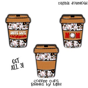 Lot de tasses à café, à emporter, Freshies Design, conception numérique, clip pour évent, PNG, sublimation, téléchargement numérique, acrylique, citations de café, amusant