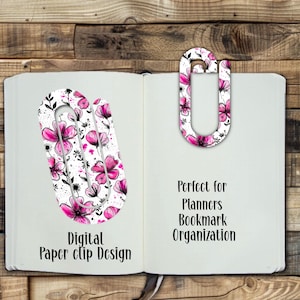 Clip de papel, diseño digital, sublimación, temática brillante, rosa, regalo, marcador, PNG, planificador, superventas, planificador, amante de los libros, vacaciones, puntos