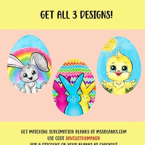 Easter Egg Bunny PNG Design: Sublimation Digital Download