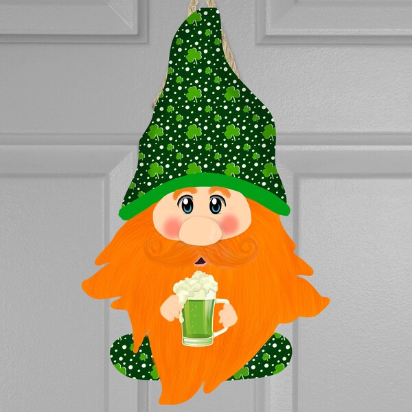 St. Patrick’s Day, Green Beer, Gnome, Sublimation, Digital, PNG, Design, Download, Earring, Necklace, Keychain, Door Hanger,Ornament