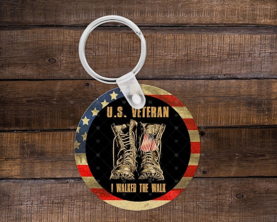 Veteran Boots Sublimation Design: Keychain, Ornament, Vent Clip (PNG Digital Download)