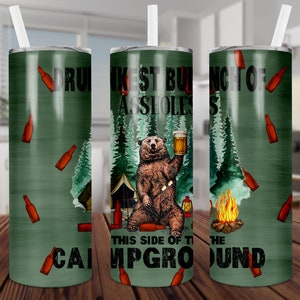 El grupo de imbéciles más borrachos, camping, divertido, amigos, descarga digital, diseño, sublimación, vaso, 20 onzas, delgado, superventas, envoltura