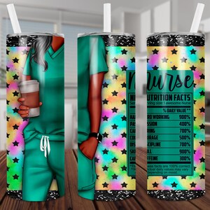 Infirmière, infirmière autorisée, valeur nutritive, gommages, sublimation, droit et conique, toboggan aquatique, numérique, PNG, design, téléchargement, gobelet mince 20 oz