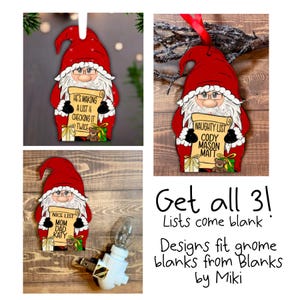 Kabouter, Kerstman, Kerstmis, Oorbelontwerp, Digitaal ontwerp, Nachtlampje, Sublimatie, PNG, Digitale download, Ventilatieclip, Blanks By Miki, Leuk