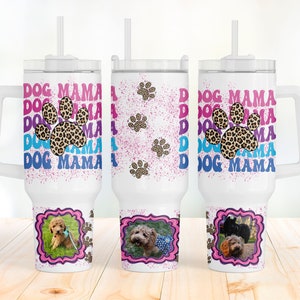 Dog Mama Leopard Print 40 oz Tumbler Design (PNG Digital Download)