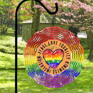 Windspinner, Gay Pride, Kleurrijk, Sublimatie, Digitaal, PNG, Ontwerp, Download, Deurhanger, Car Coaster, Decor, Krans, Rond, Oorbel