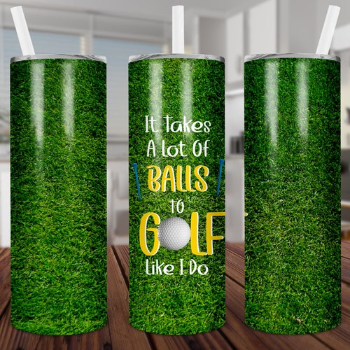20 Oz Skinny Tumbler Sublimation Design Template Golf With a Etsy