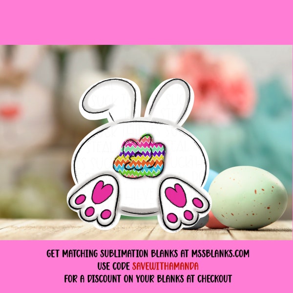 Bunny Butt, Tail, Cute, Easter, PNG, Design, Digital, Download, Sublimation, Earrings, Door Hanger, Decoration, Gift, Tiered Tray,Badge Reel
