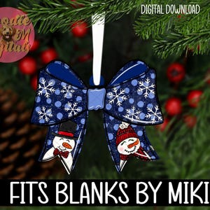 Laço, Laço de Natal, Sublimação, PNG, Design Digital, Clipe de Ventilação, Chaveiro, Boneco de Neve, Blanks By Miki, Download, Feriado, Coquete, Ornamento