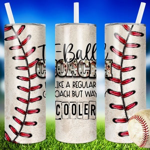 Allenatore di baseball, T-Ball, Ma più fresco, Sport, Dritto, Sublimazione, Digitale, PNG, Design, Download, 20 once, Magro, Tumbler, Avvolgere, Più venduto