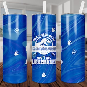 Don’t Mess With Grandmasaurus, Jurasskicked, Straight & Tapered, 20 oz Skinny, Tumbler,Waterslide, Sublimation,Digital,Template,PNG,Design