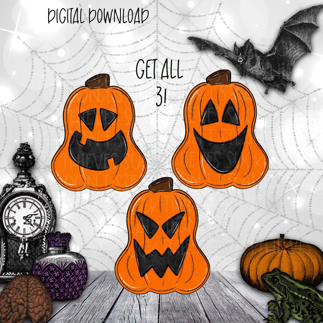 Lumpy Pumpkin Shape Halloween Designs Bundle Decoration Etsy