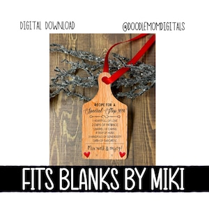 Kerstmis, snijplank, stiefmoederrecept, digitaal ontwerp, sublimatie, digitale download, acryl, blanks van Miki, ornament, cadeau, imitatiehout
