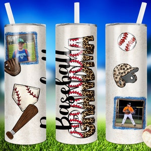 Vovó de beisebol, esportes, verão, foto, mãe, esportes, reto, sublimação, digital, PNG, design, download, 20 oz magro, copo, envoltório