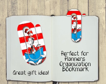 Reading Themed Paper Clip Design: Sublimation Bookmark PNG (Digital Download)