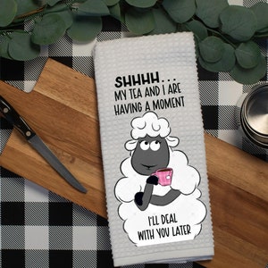 Sheep, Tea, Cute, Digital, Sublimation, Design, PNG, Download, Tea Towel, T Shirt, Pillow, Apron, Quote, Best Seller, Custom, Print, Funny