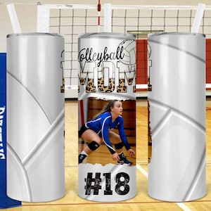Volleyball Mom Tumbler Design: Custom Photo 20oz Skinny Tumbler (PNG Digital Download)