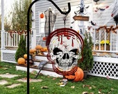 Wind Spinner, Halloween, Skull, Spider, Blood, Spooky, Decoration, Sublimation, Design, Download Only, PNG, Print, Outdoor, Wreath Center