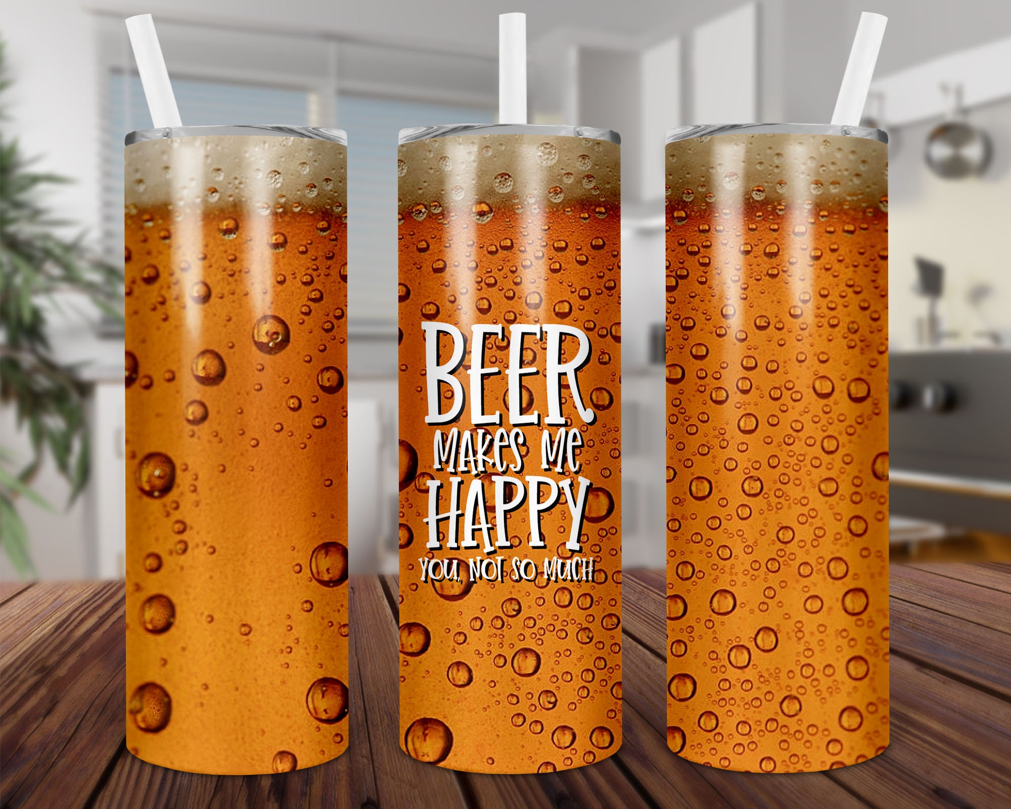 Beer Makes Me Happy Seamless Straight & Tapered Etsy