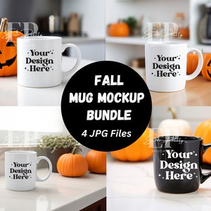 Mug Mockup Bundle Fall Mug Bundle Fall Mug Mockups White Mug Mockups Black Mug Mockups Halloween Mug Mockup Halloween Coffee Cup Mockup
