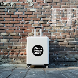 Bagagesticker mockup Bagagemodel Koffermodel Sticker Productmodel Stickersmodel Sticker Productmodellen Reismodellen