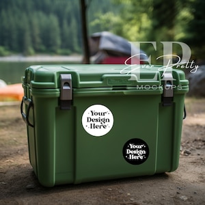 Cooler Sticker Mockup Cooler Mockup Sticker Product Mockup Stickers Mockup Decal Product Mockups Sticker Decal Mockup Camping Cooler Mockup