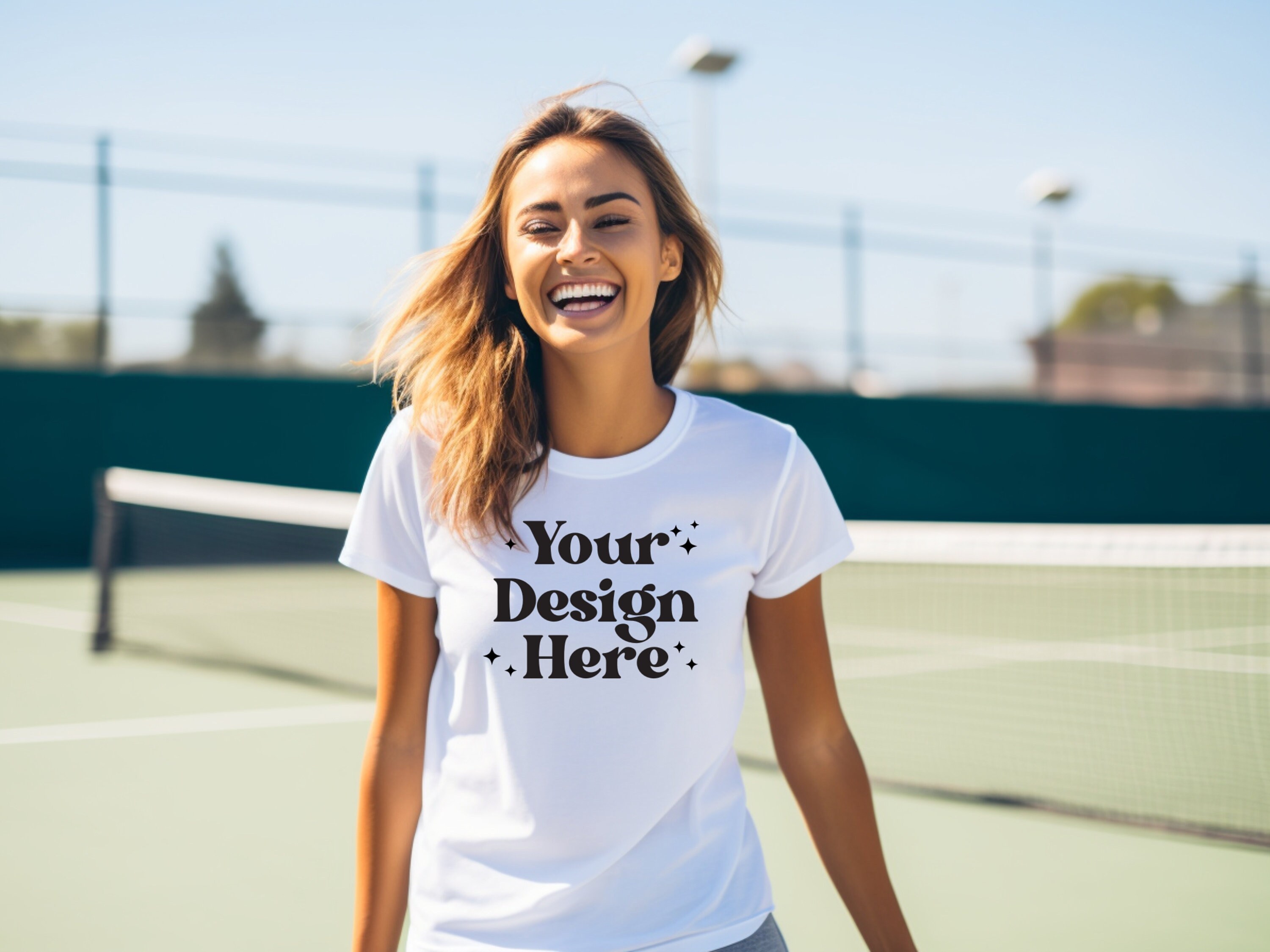Tennis White Shirt Mockup White Bella Canvas 3001 Tshirt Mockup Women's White Tee Mockup Bella Canvas Mockup Pickleball Shirt Mockup