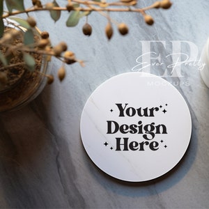 Sublimation Coaster Mockup Blank Coasters Mockup Round Coasters Mockup White Sublimation Coaster Mockup Sublimations Coasters