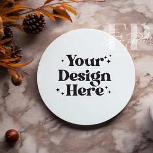 Sublimation Coaster Mockup Blank Coasters Mockup Round Coasters Mockup White Sublimation Coaster Mockup Sublimations Coasters