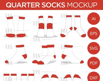 Download Liner No Show Ankle Socks Mockup And Template 11 Angles Etsy