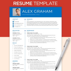 Resume Template Word, Resume Design, Apple Pages Resume, Professional Resume, CV Template, Modern Resume, Minimalist Resume, CV Resume