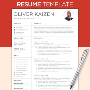 Resume Template Word, Resume Design, Apple Pages Resume, Professional Resume, CV Template, Modern Resume, Minimalist Resume, CV Resume