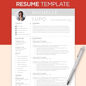 Resume Template Word, Resume Design, Apple Pages Resume, Professional Resume, CV Template, Modern Resume, Minimalist Resume, CV Resume