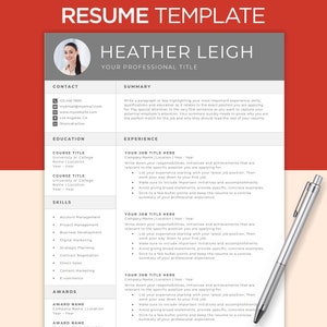 Resume Template Word, Resume Design, Apple Pages Resume, Professional Resume, CV Template, Modern Resume, Minimalist Resume, CV Resume