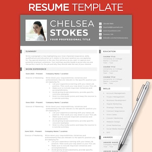 Resume Template Word, Resume Design, Apple Pages Resume, Professional Resume, CV Template, Modern Resume, Minimalist Resume, CV Resume