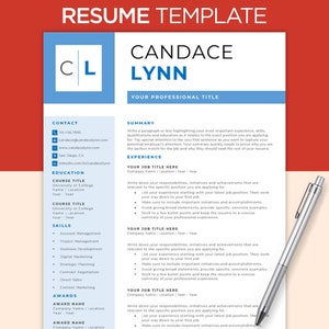 Resume Template Word, Resume Design, Apple Pages Resume, Professional Resume, CV Template, Modern Resume, Minimalist Resume, CV Resume