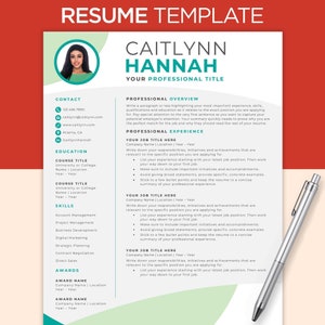 Resume Template Word, Resume Design, Apple Pages Resume, Professional Resume, CV Template, Modern Resume, Minimalist Resume, CV Resume