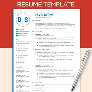 Resume Template Word, Resume Design, Apple Pages Resume, Professional Resume, CV Template, Modern Resume, Minimalist Resume, CV Resume