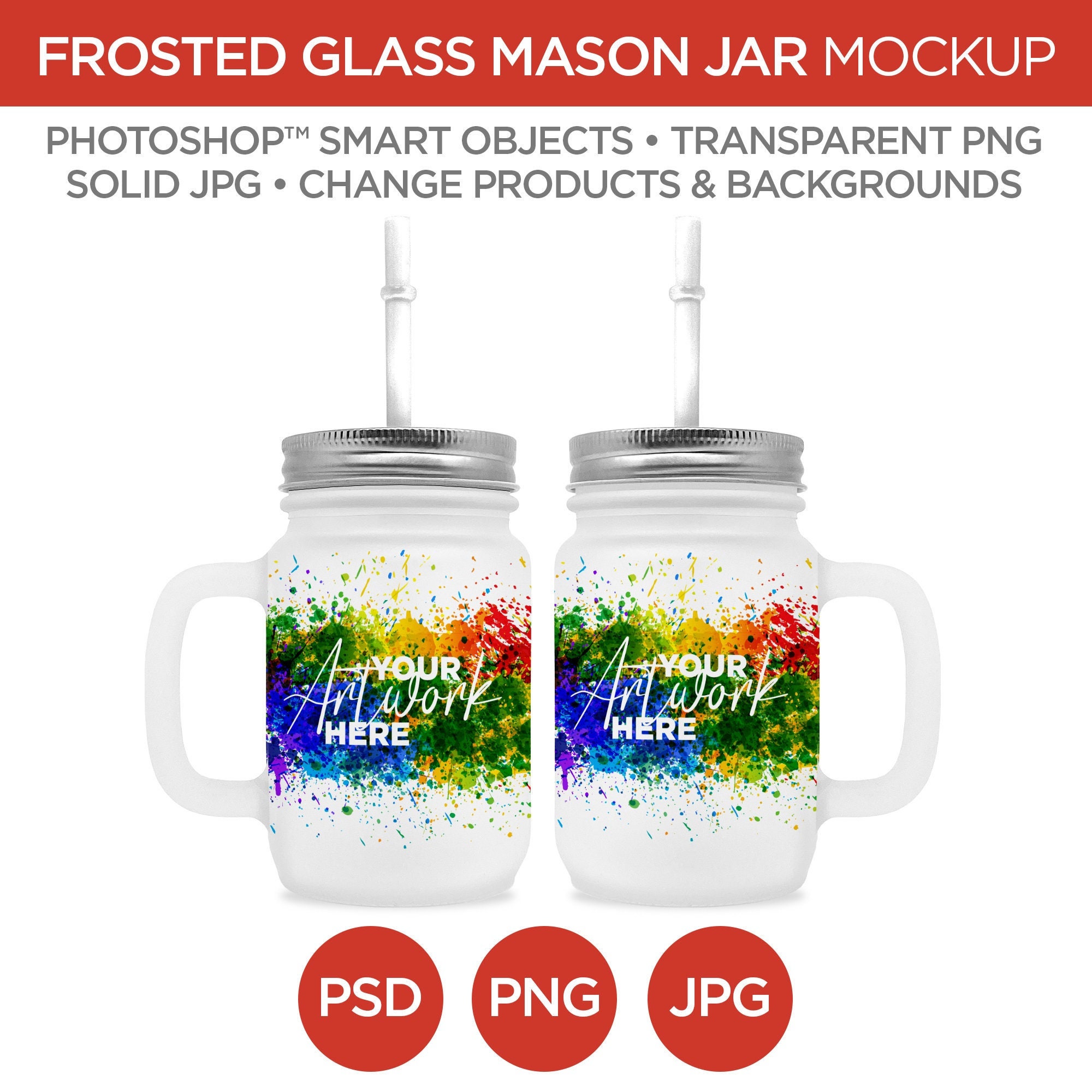 Instant Coffee Glass Jar Mockup - Free Download Images High Quality PNG, JPG