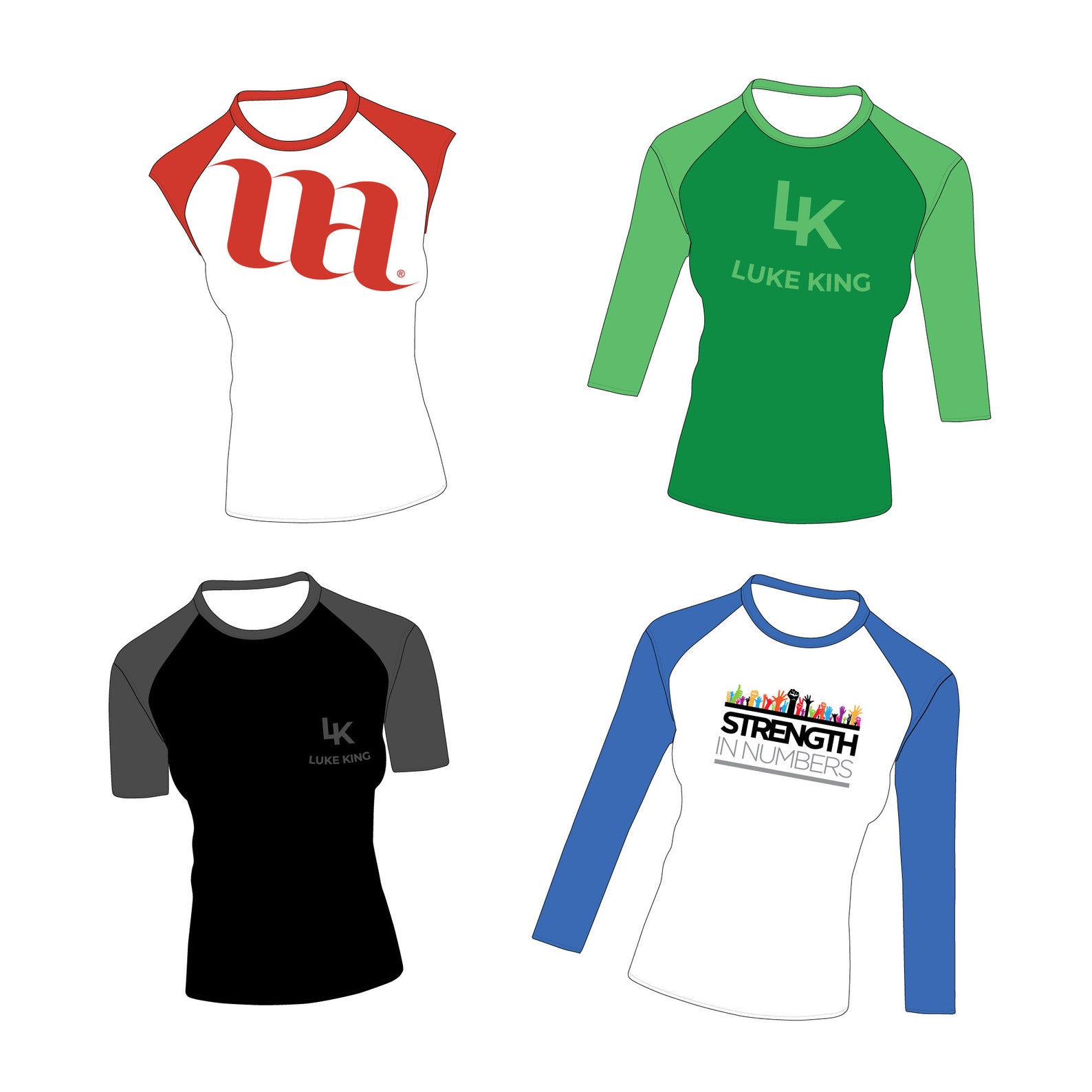 Download Raglan Women's Shirt Bundle Mockup and Template 16 | Etsy