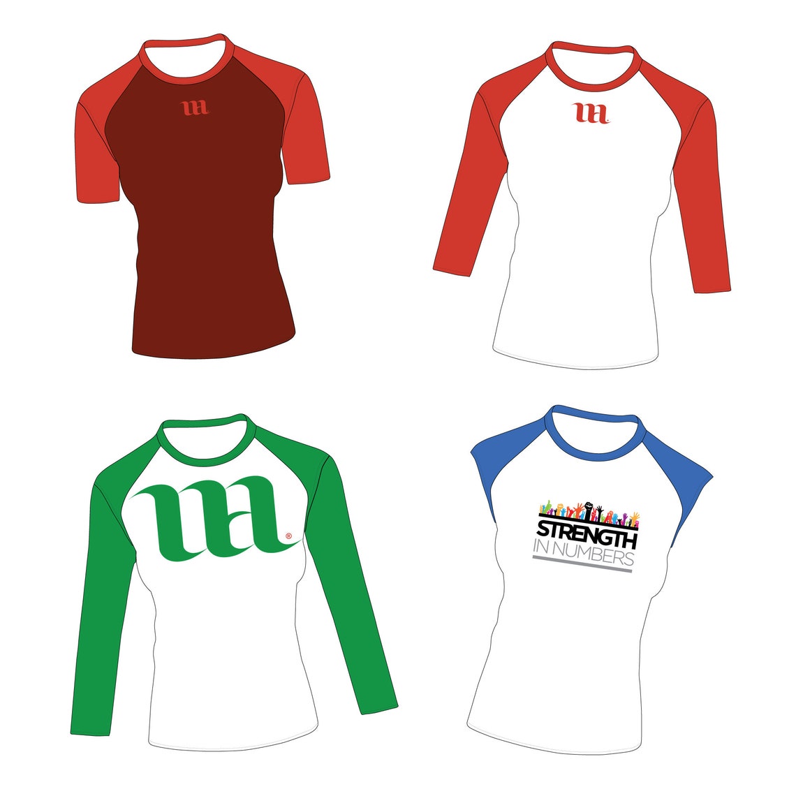 Download Raglan Women's Shirt Bundle Mockup and Template 16 | Etsy